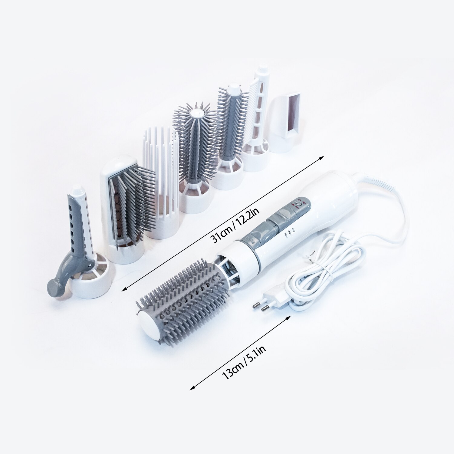 Brosse sèche-cheveux 8 en 1 à Air et froid, brosse à palette ionique pour frisottis lisses, 110V/220V