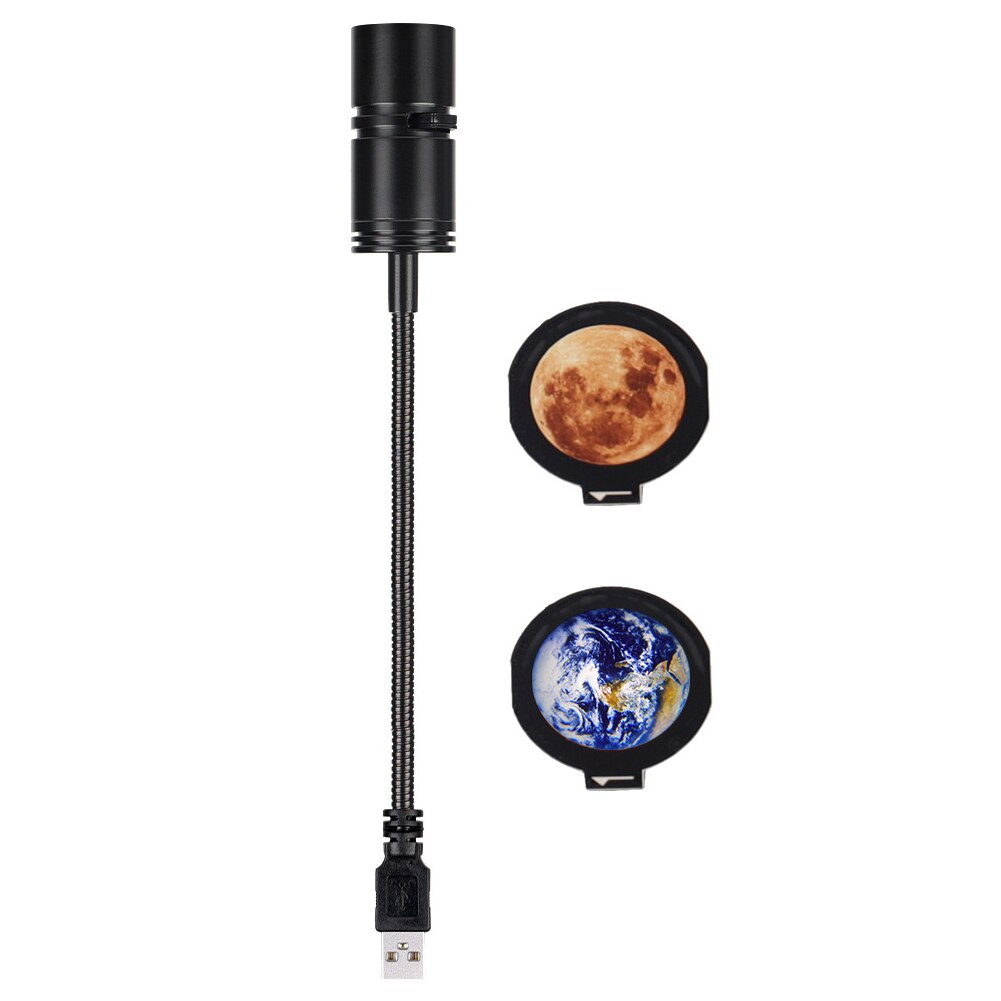 Moon Lamp Planet Projector Night Light Sky Projector 360° Rotatable USB Moon Led Night Lamp Earth Projection Lamp Room Decor: USB