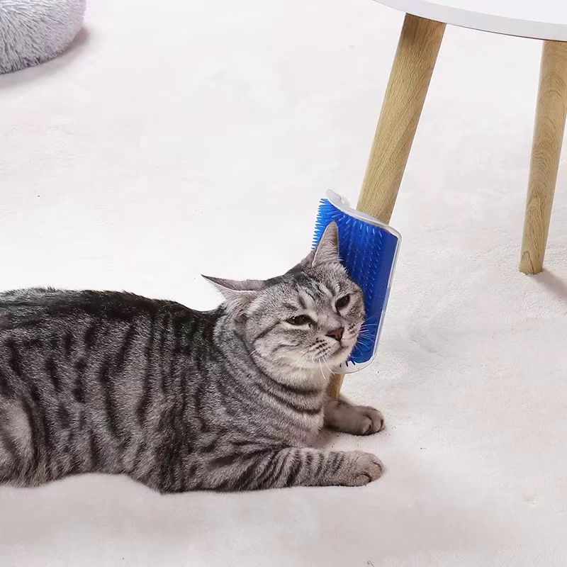Herramienta de masaje para gatos, peine de masaje para depilación de mascotas, esquina de pared, cepillo para frotar autolimpiante, juguetes para gatos, suministros de belleza para mascotas