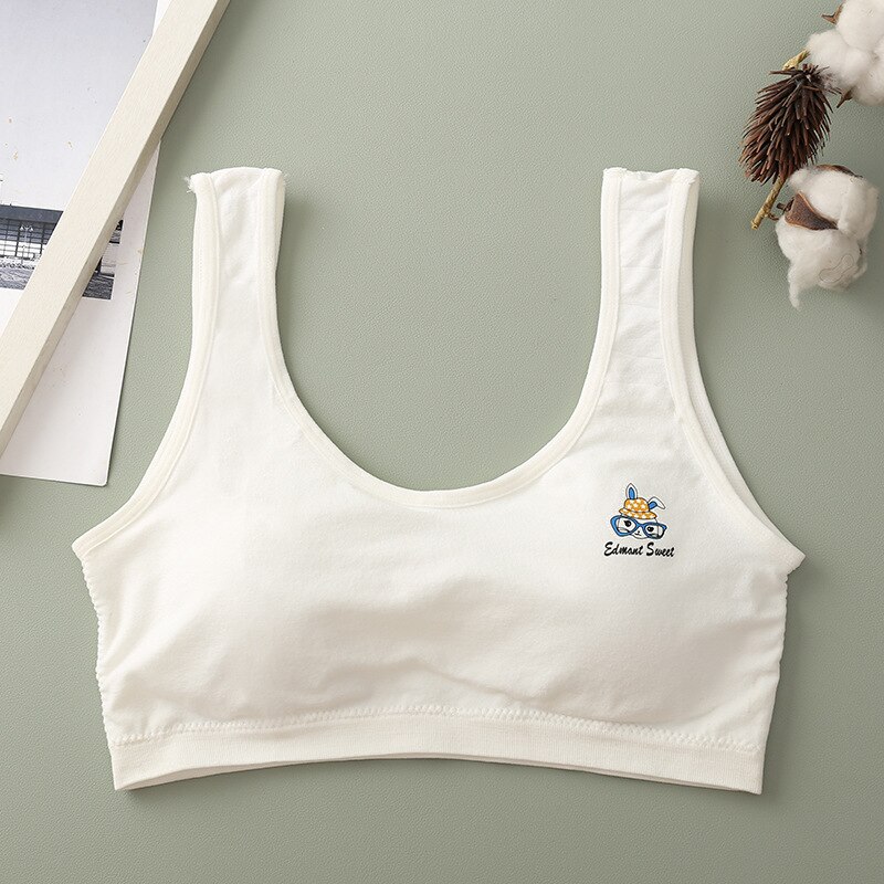Katoen Puberteit Meisjes Bras Wire Gratis Sport Bh Voor Meisjes Ademend Tiener Meisje Opleiding Beha Met Pad Vest Tiener Lingerie 8-16Y: 2