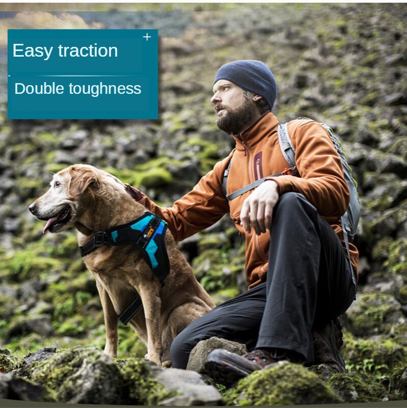 Explosion Proof Medium-Large Dog Harness Dog Leash Dog Leads Golden Retriever Labrador Doberman Husky Saddle-style Dog Harness