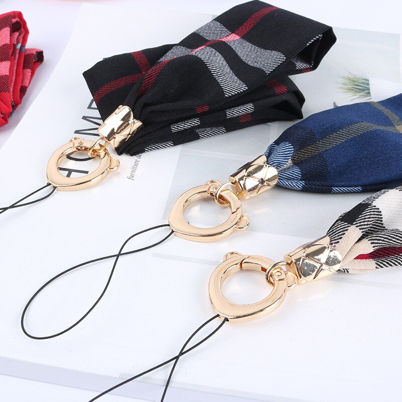 Mobile silk Lanyard neck strap for key card phone string kawaii wrist strap hand key cord necklace phone holder rope