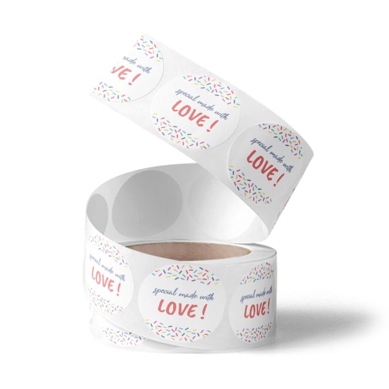 500 Stuks Speciale Gemaakt Met Liefde Sticker Seal Label Voor Pakket Envelop Briefpapier
