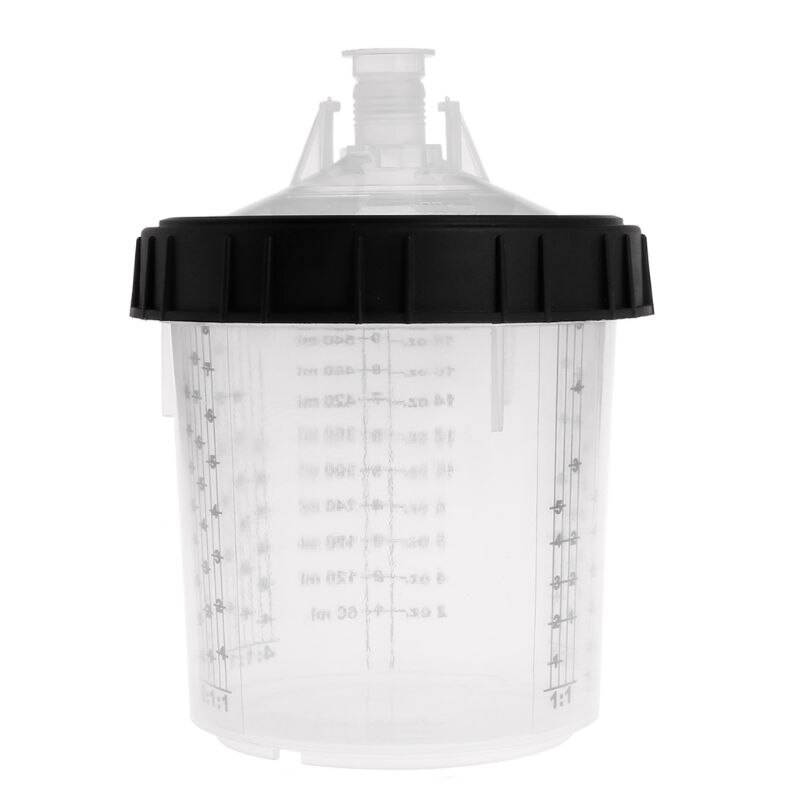Maling blandekopp pps type h/o hurtigkopp hard kopp indre kopp lokk 600ml sprøytepistoler