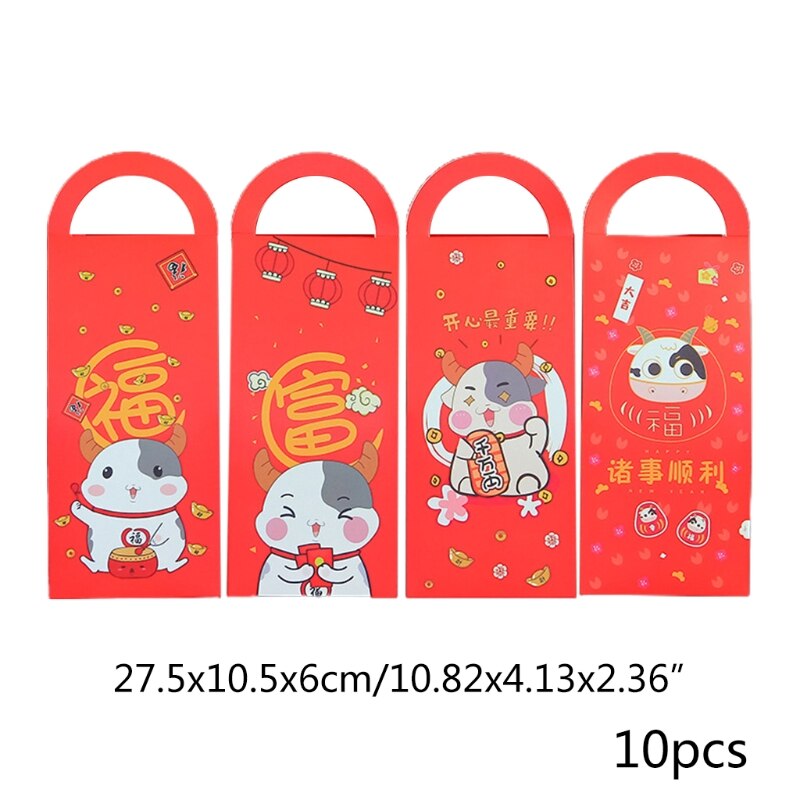 Chinese Year Candy Bundles Nougat Snowflakes Biscuit Packaging Bag Hand Bag: 6