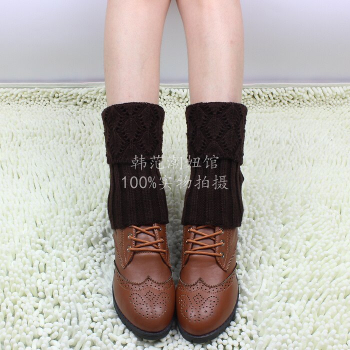 Beenwarmers Vrouwen Hollow Haak Breien Dikkere Dames Elegante Womens Solid Eenvoudige All-Match Zachte Katoen Trendy: brown