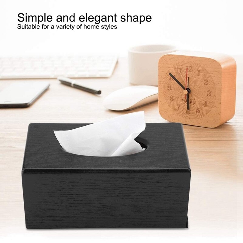 Tissue Box Wood Rectangular Tissue Box Natural Elegance Wood Tissue Box for Living Room Bedroom Kitchen