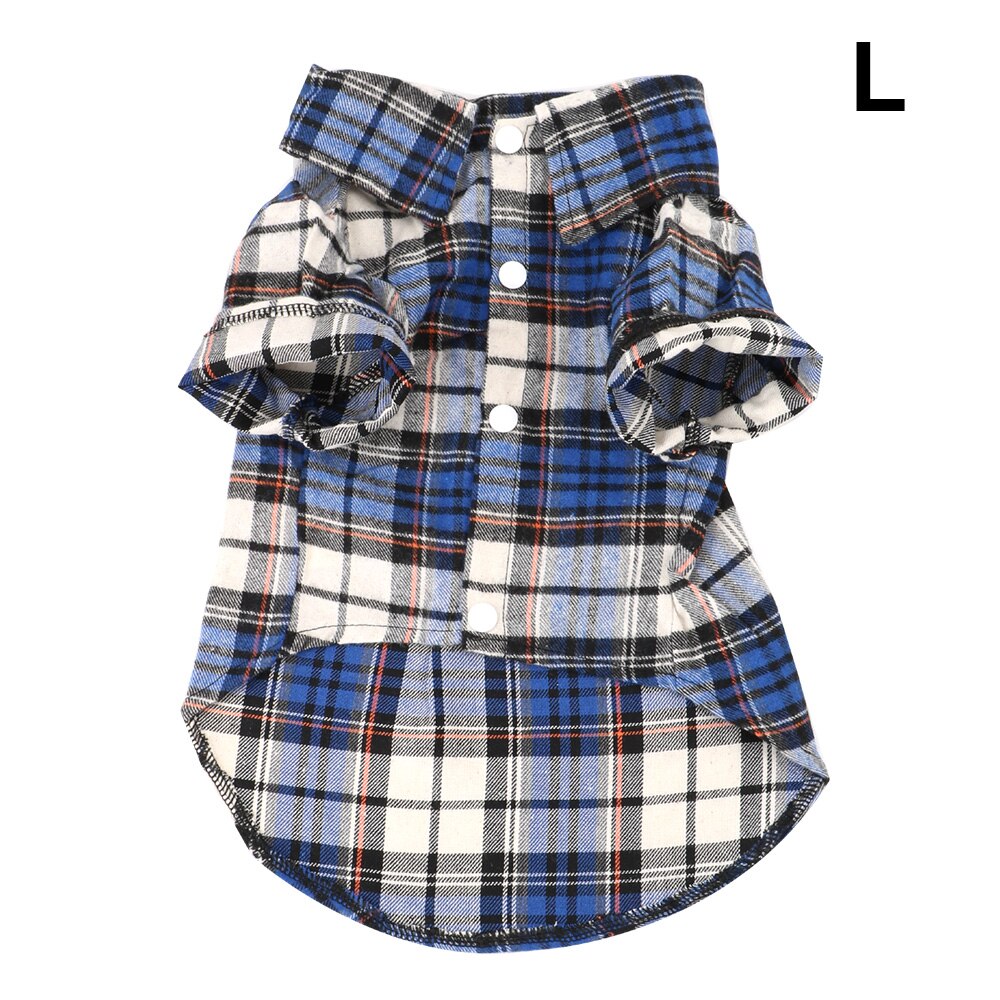 T-shirt à manches courtes en coton doux pour chien, vêtement pour animal de compagnie, chiot, chaton: Blue L