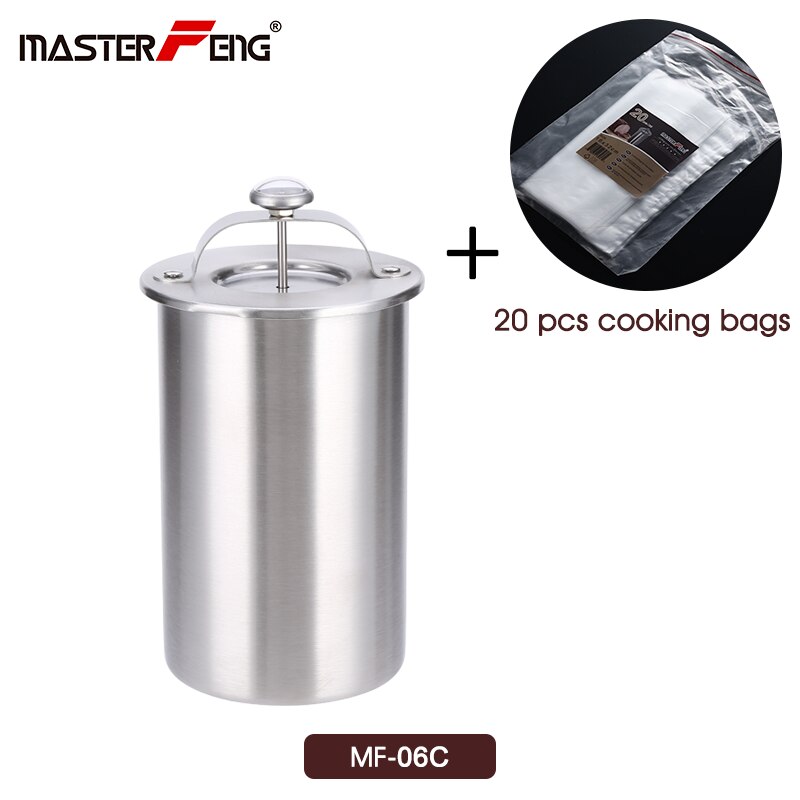 Ham Maker Stainless Steel Meat Press for Making Homemade ham or ham piece with Thermometer and 20pcs Cooking Bags Included