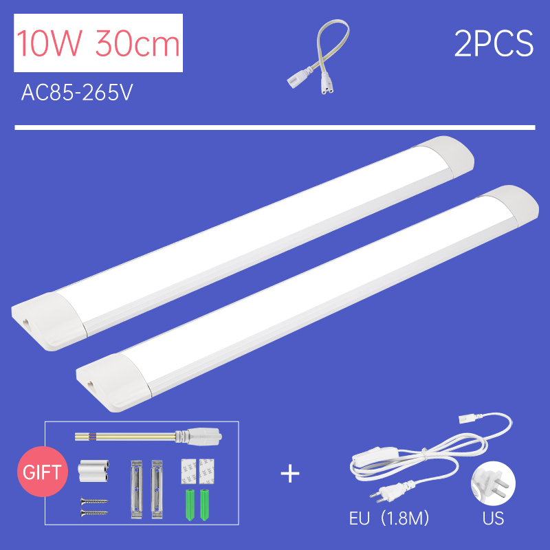 T5 T8 Tubo de luz LED 220V 30cm 60cm 120cm Lámpara de pared Bombilla Lampada 20W Tobe lampa 2FT 4FT Para el hogar Cocina interior Iluminación Lámpara de barra de luz fluorescente con tubo súper brillante: Blanco / Amarillo oscuro