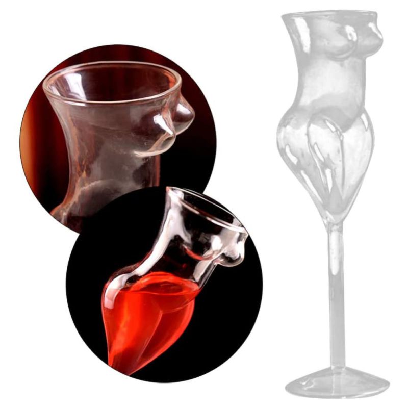 Female body Champagne Wine Glass Goblet Beauty Body Cocktail Glass for Bar and Club Funny Wine Glass #1