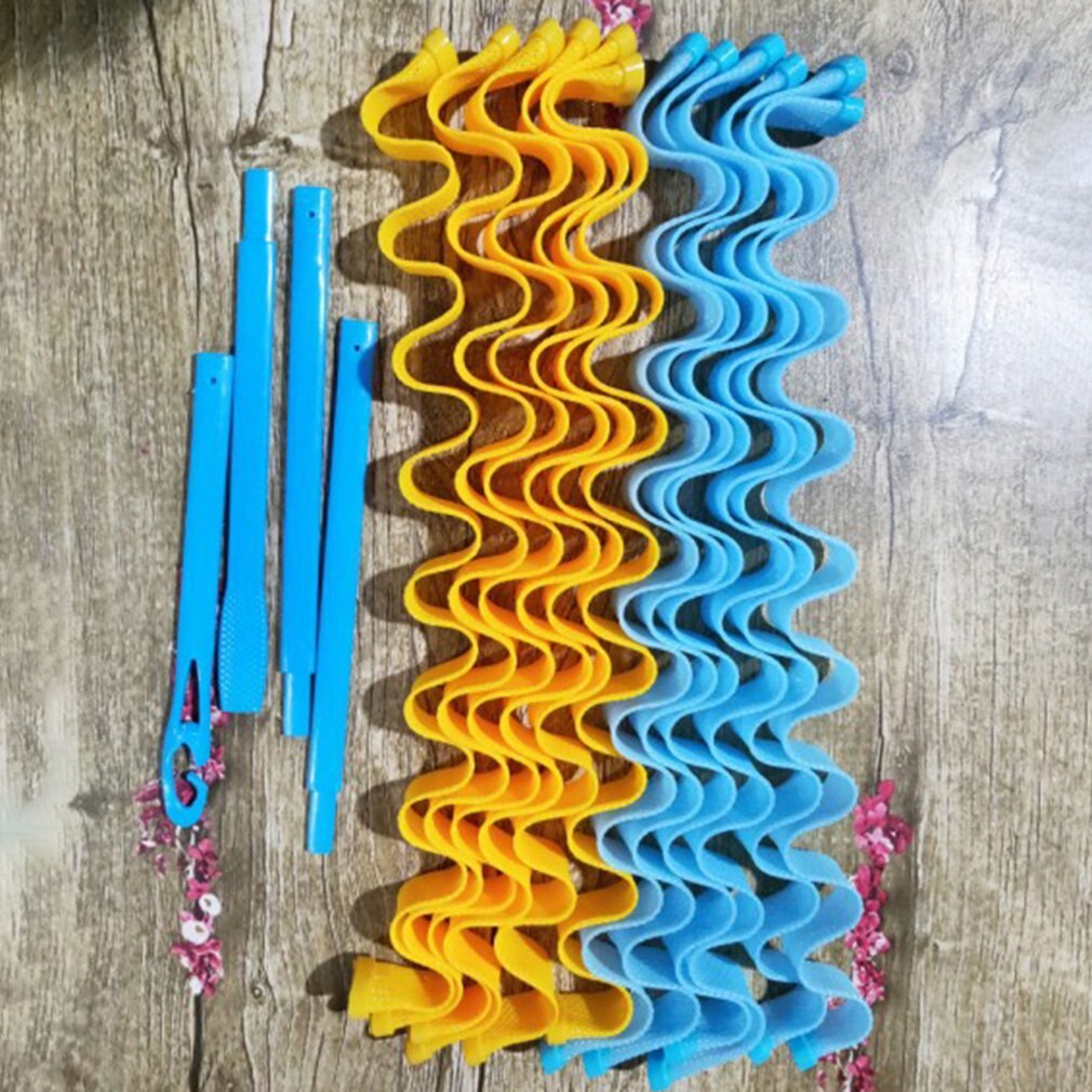 Magiczne loki narzędzie 12 szt. Lekka spiralna konstrukcja rolki grzebień robić włosów trwała stylizacja włosów plastikowa rolka wodna lokówka robić włosów