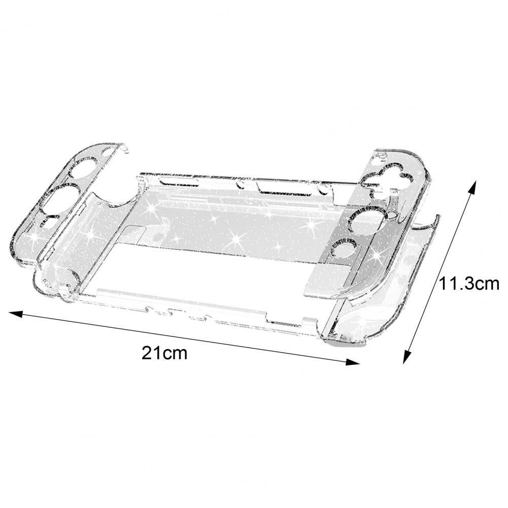 Console de jogo escudo protetor à prova de choque capa de console de jogo transparente transparente caso de computador rígido para interruptor oled