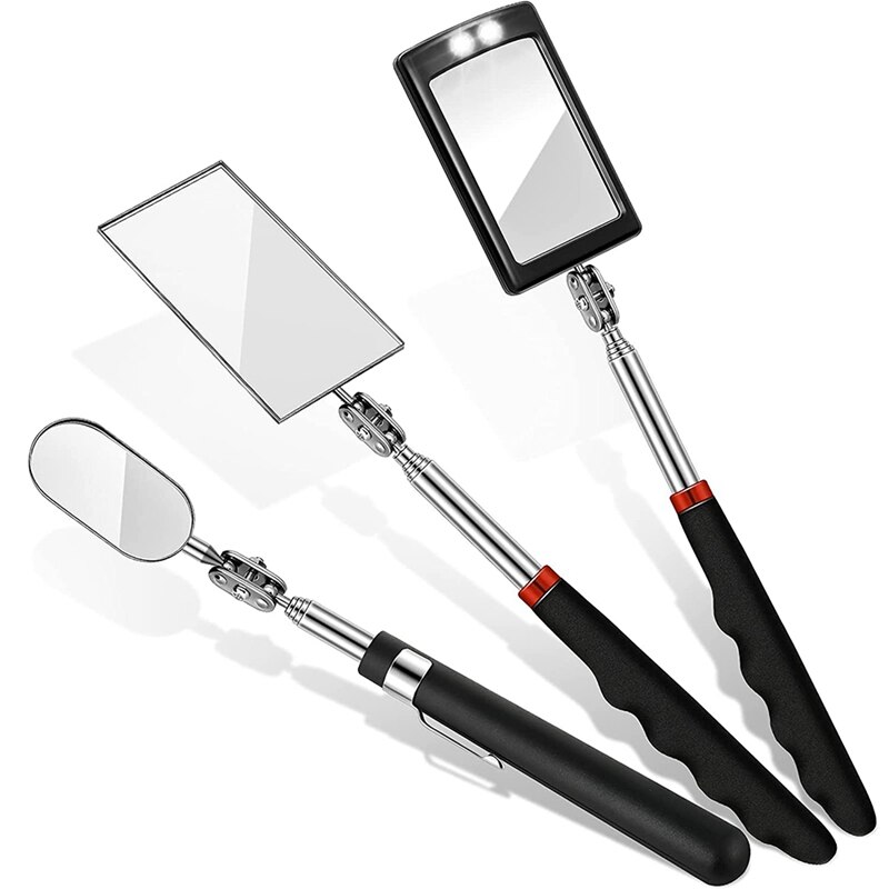 GTBL 3 Pieces Telescoping Inspection Mirror Round ... – Vicedeal