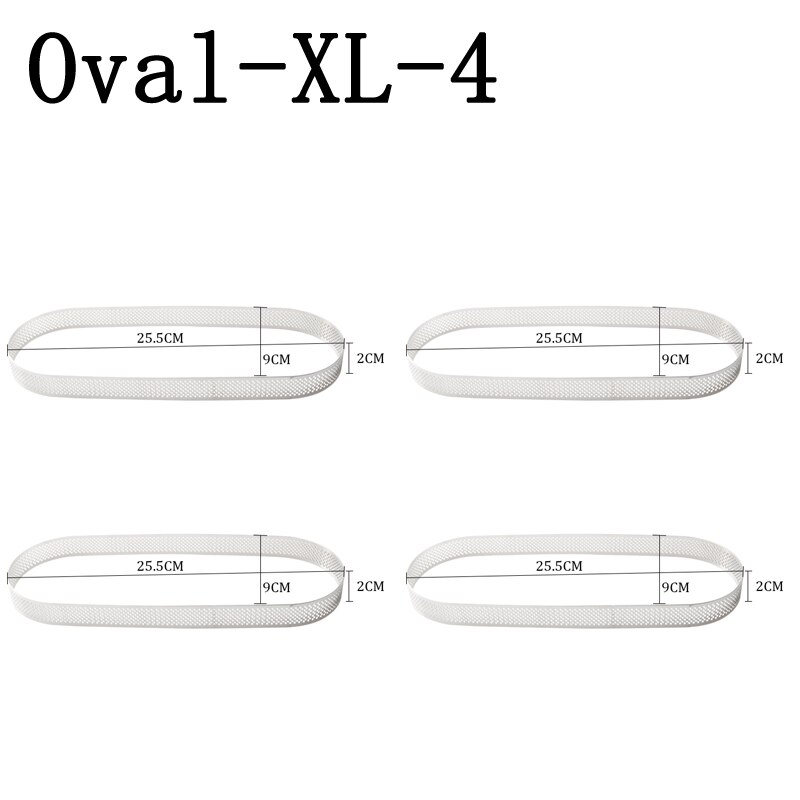 SHENHONG Oval Tartlet Molds French Dessert Mousse Fruit Pie Tart Ring Quiche Cake Mold au Citron Tarte Tatin Cheese Pan: Size XL 4 Pieces