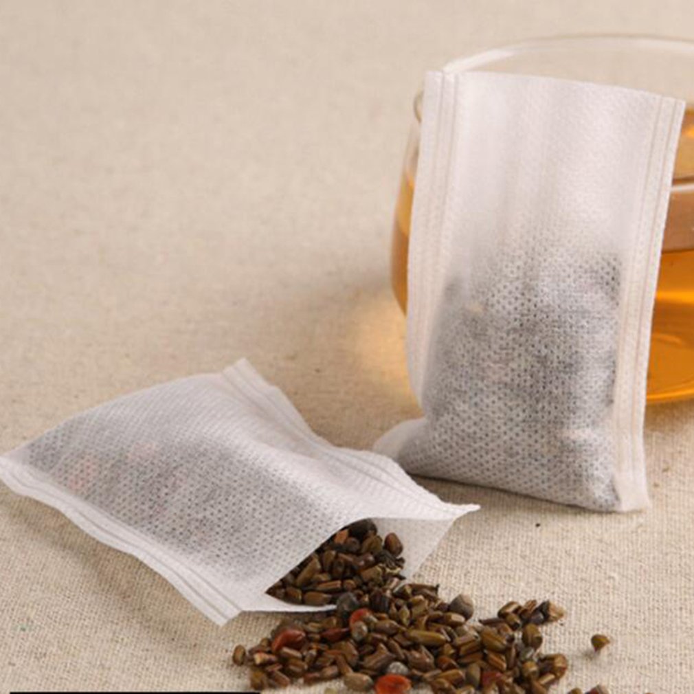 Sachet à thé vide avec ficelle à dessin, pour herbes, 100 pièces, pochette ample pour sac à thé: Default Title