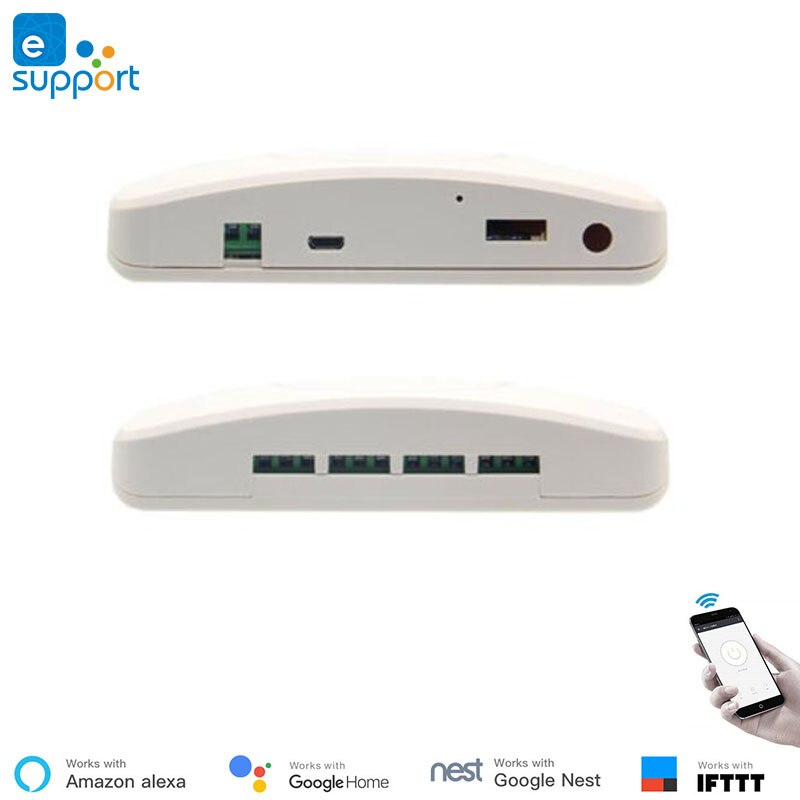 Ewelink smart switch  dc5v ;  dc 7v-32v ;  ac90v-250v ; 4 -kanals interlocking/inching/selvlåsende wifi switch til gør-det-selv smarte hjem