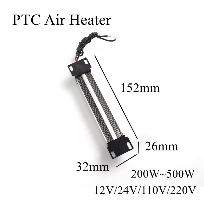 12V 24V 36V 48V 72V 110V 220V PTC Heater Ceramic Thermistor Air Heating Mini Outdoor Heaters Induction Aquarium Car Film Plate: 152x32x26mm