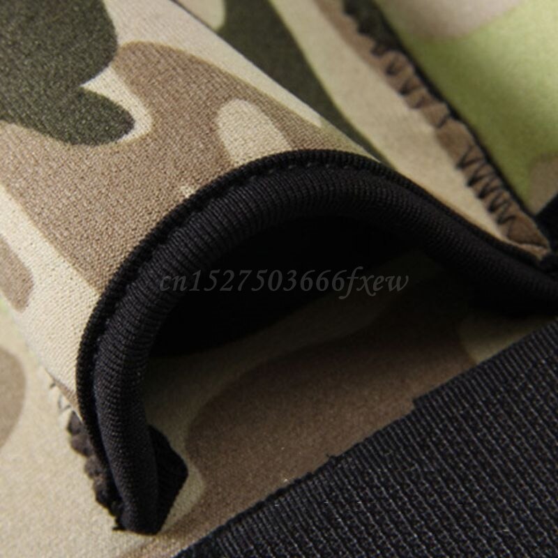 Ootdty scuba diving neopren kniv wrap camouflage sheath strop benholder 2 lommer