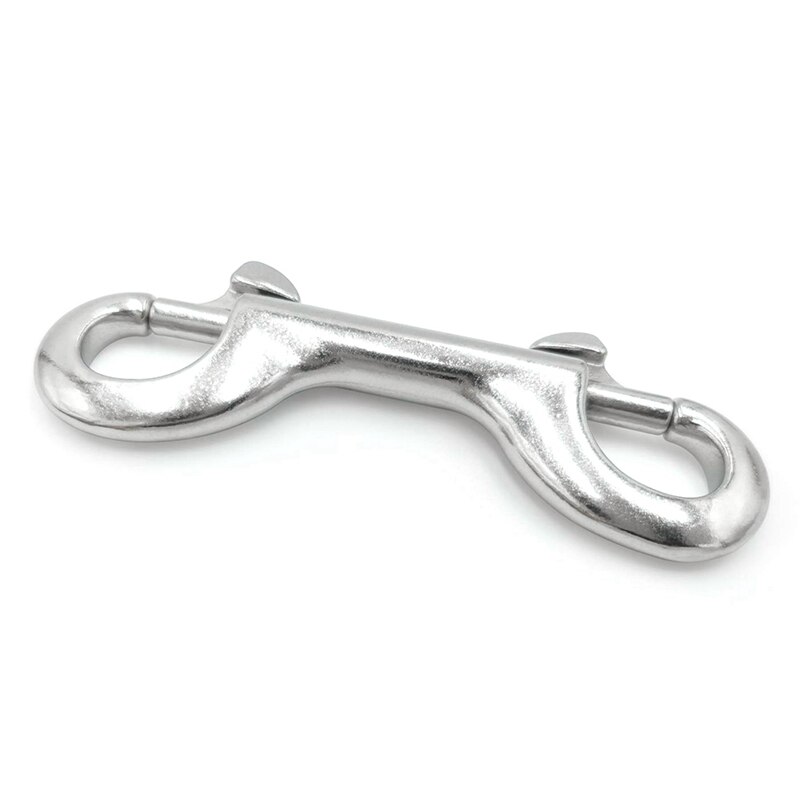 -Stainless Steel Double-Head Spring Hook Stainless Steel Double-Head Clasp Hook Metal Clip for Marine Rigging
