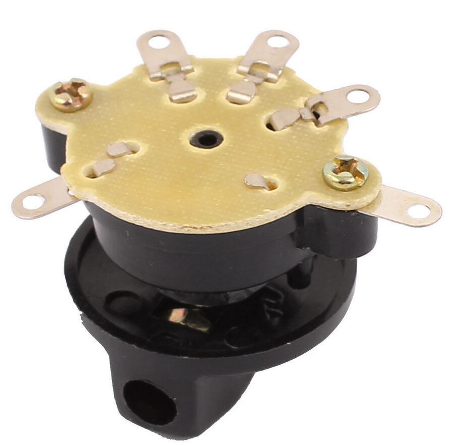 Zwart Plastic Behuizing 4.1 cm x 3 cm 4 P SPST Fan Rijregelaar Schakelaar 2 stks