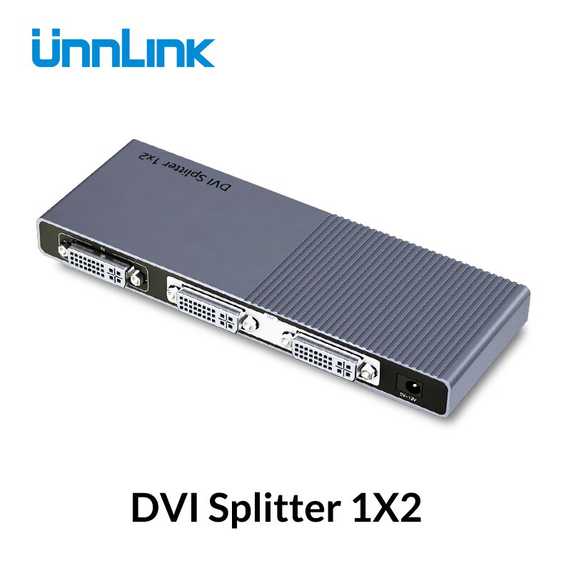 Unnlink DVI Splitter 1X2 DVI-D Video DVI Splitter 1 In 2 Out DVI Distributor UHD 4K @ 30 hz für TV box projektor monitor computer