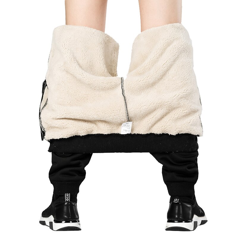 Mannen Wol Broek Fluwelen Kasjmier Broek Mannen Dikke Fleece Joggers Winter Warm Pant Zwaargewicht Broek Mannen Joggingbroek