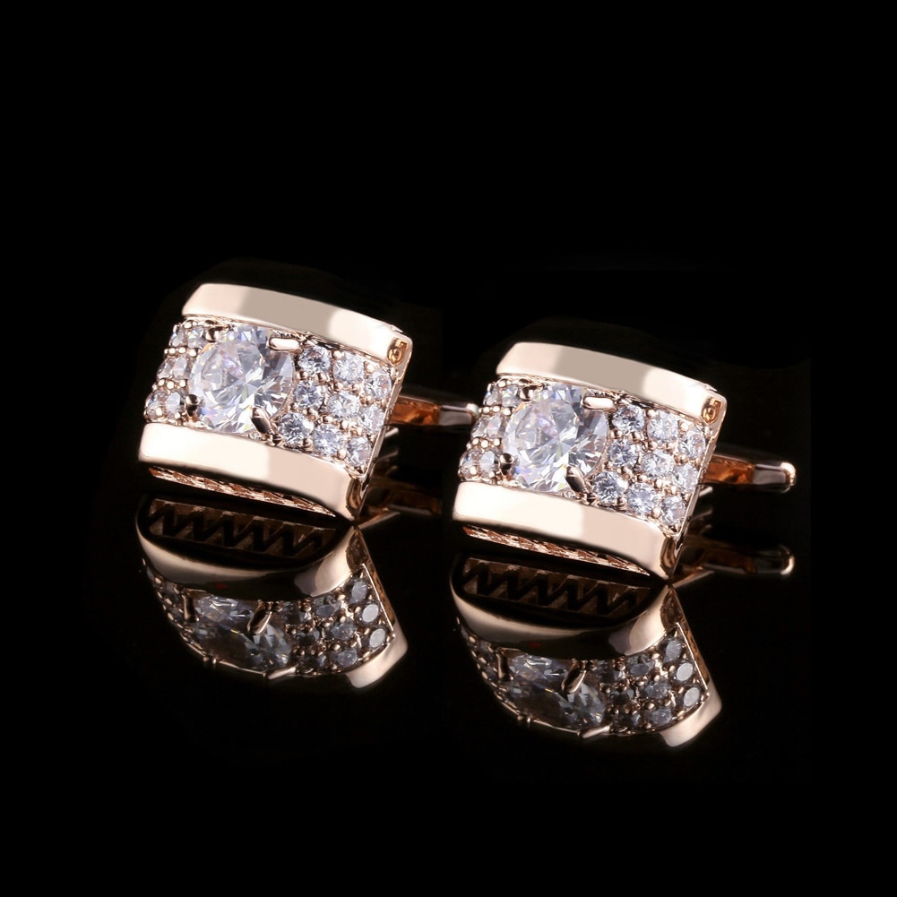 1Pair Rhinestone Mens Cufflinks Shirt Cuff Links Wedding Party 40JF