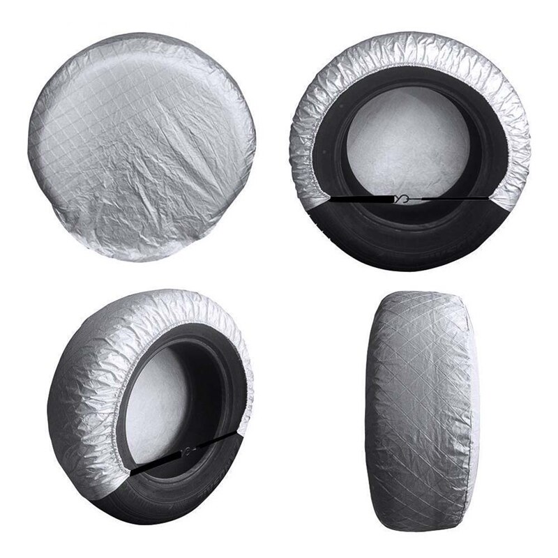 Funda protectora de aluminio para neumáticos de coche, 4 protectores de llantas de invierno y verano para automóvil