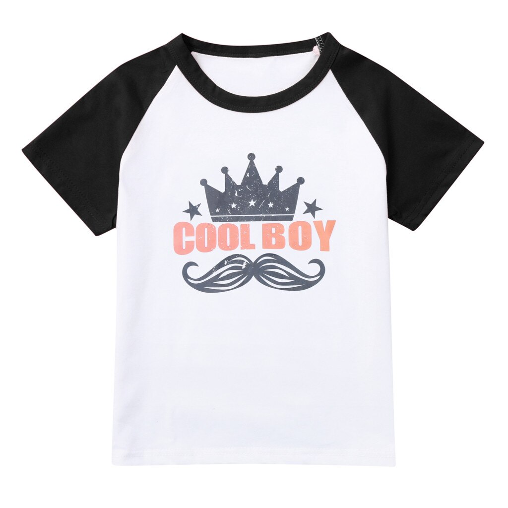 Kids Bady Boy Cartoon Style Dinosaurs Pattern T-shirt Bottoming Shirt Tops MAR5: BK / 3M