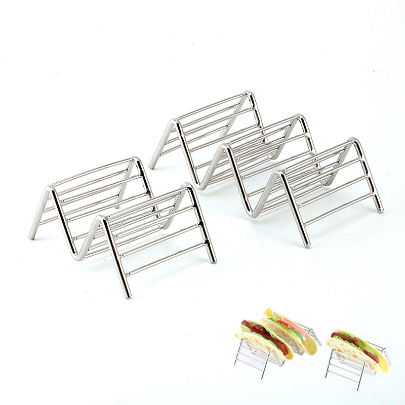 Wave Shaped Taco Holder Mexican Food Stand Stainle... – Vicedeal