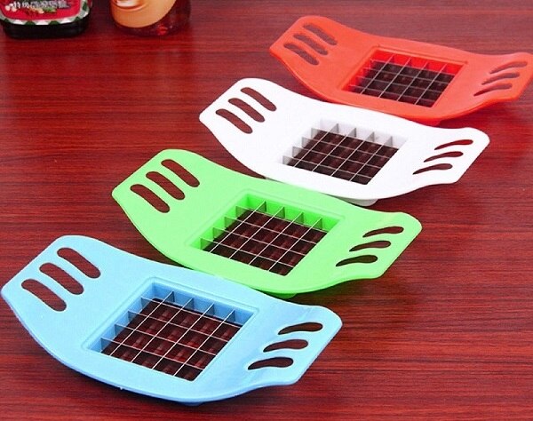 Vegetable Potato Slicer Cutter French Fry Cutter Chopper Chips Making Tool Potato Cutting Kitchen Gadgets fruit cutters CE2071/o: white