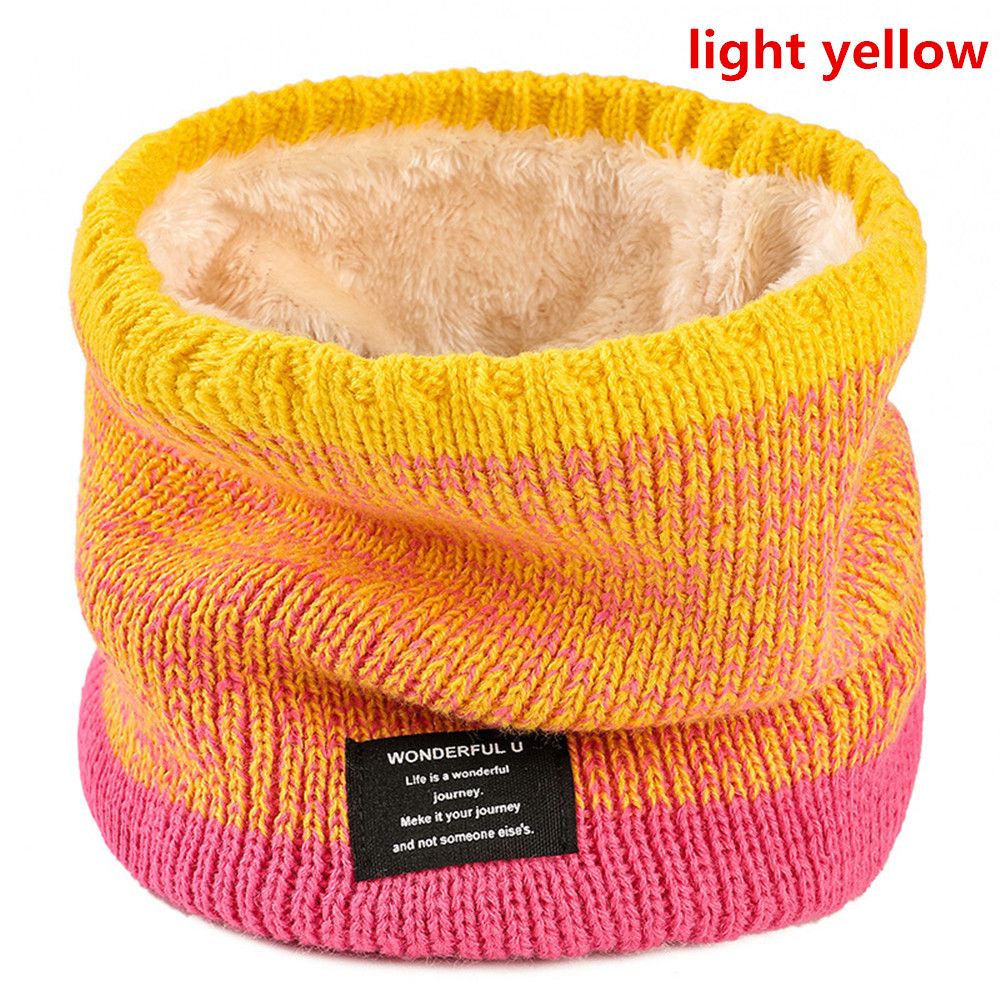 Foulard d&#39;hiver en cachemire épais pour homme et femme, cache-col, Bandana, tricoté, , résistant, masque de Ski, mouchoir: 7 light yellow