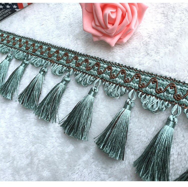 Aiboully 1m europese gordijnkant decoratieve accessoires hangende kralen kwast high-end woondecoratie gordijnaccessoires