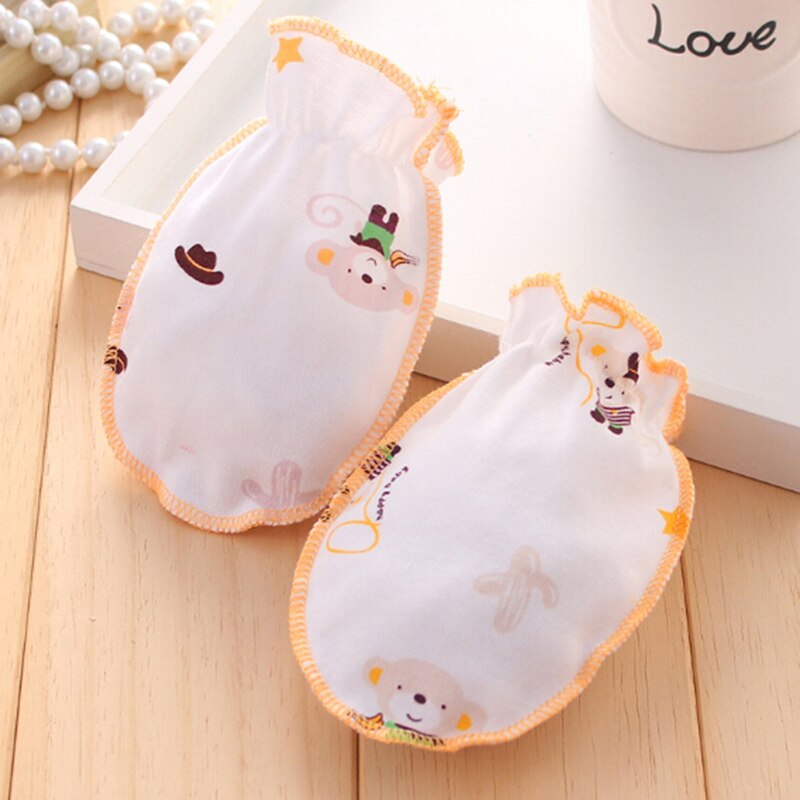 1 paire bébé gants doux coton mélange Anti rayure visage main gardes Protection -né moufles bébé douche pour bébé fille garçon