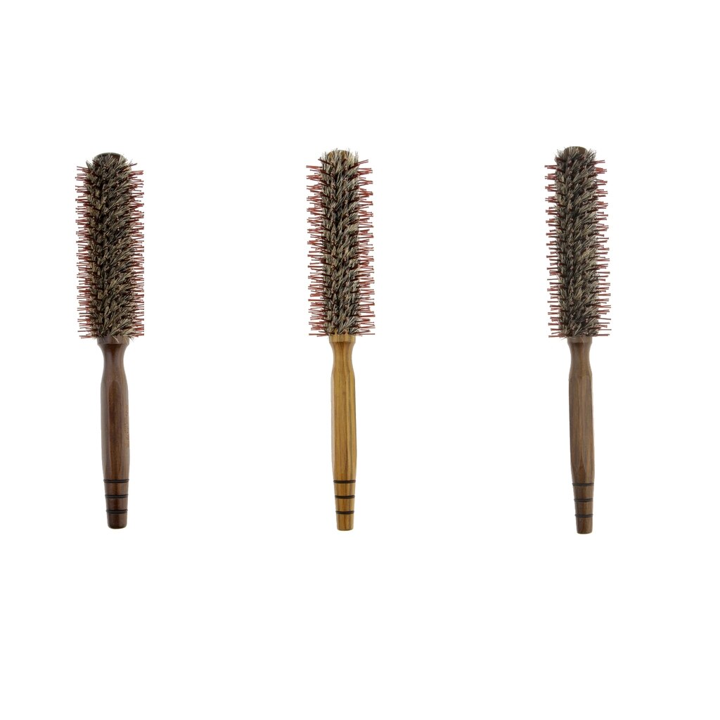 Træ rund hårbørste salon styling dressing krøllet ornebørste børste kam