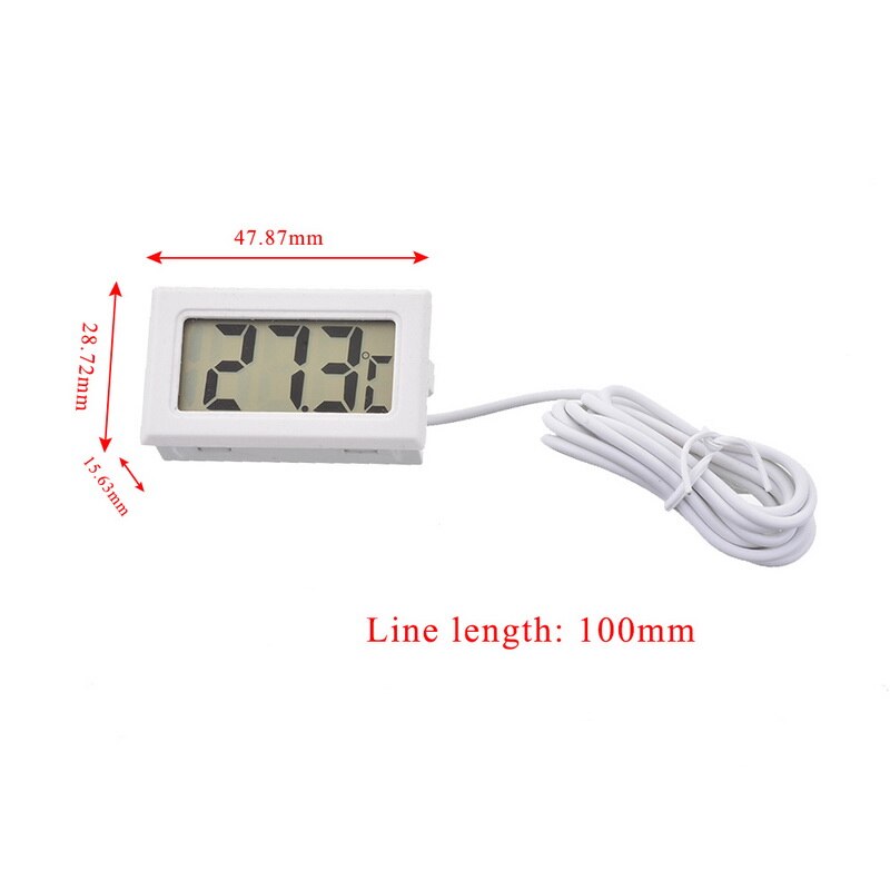 LCD Indoor Digital Thermometer Hygrometer Alarm Clock Calendar Weather Station Desk Clock Temperature Humidity Meter Clock: 1 M Line White