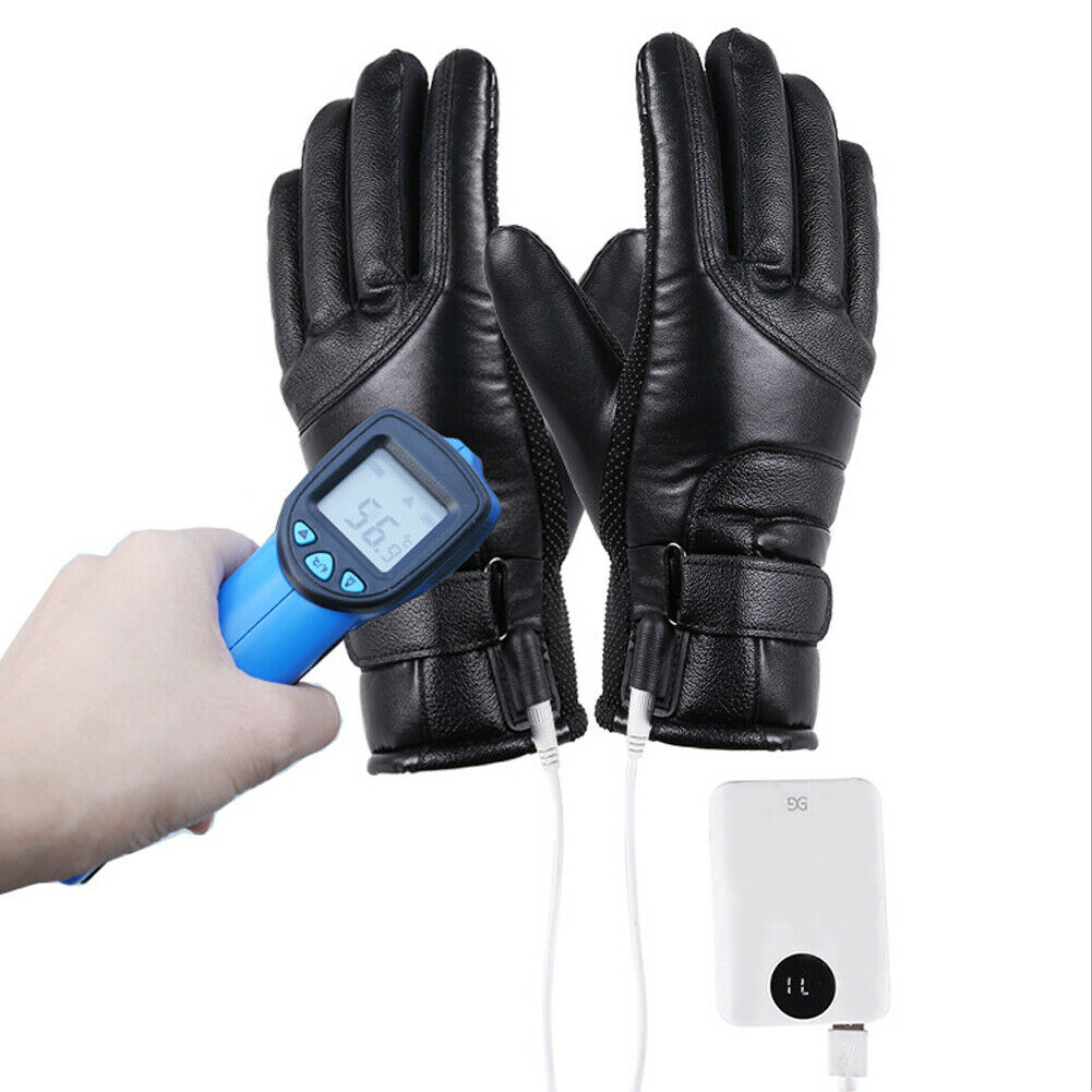 Winter Elektrische Verwarmde Handschoenen Waterdichte Handschoenen Warm Touch Screen Skiën Handschoenen Usb Opladen Verwarming Handschoenen