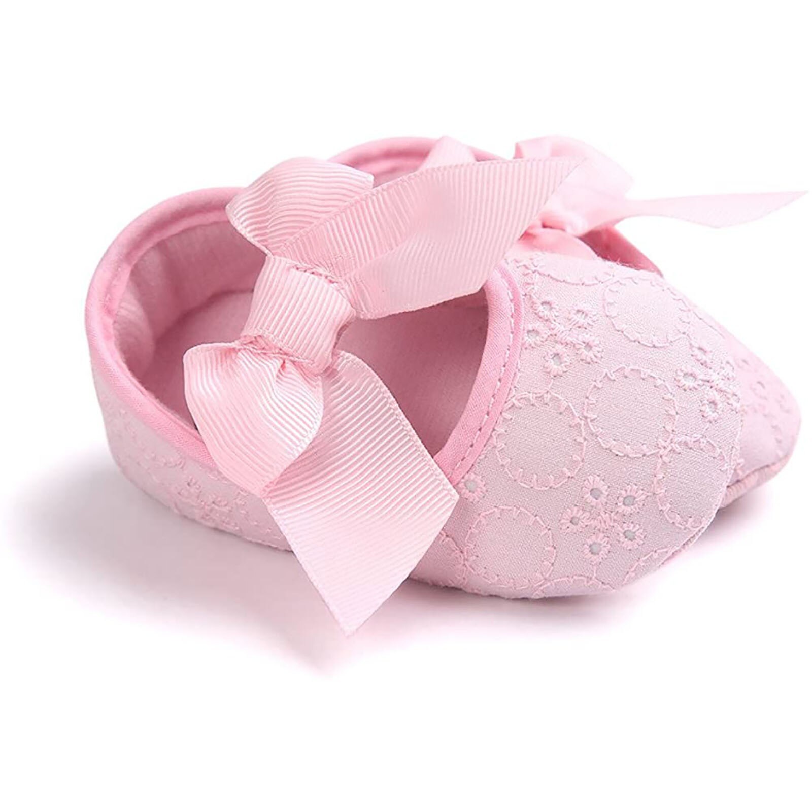 Chaussures brodées à semelle souple pour bébé fille, chaussures de princesse à nœud, tendance Kawaii,: PK / 11