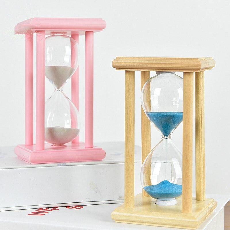 3/5/15/30 Minutes Luminous Hourglass Sand Clock Timer Kitchen School Wooden Hour Glass Sandglass Tea Timers Home Decor