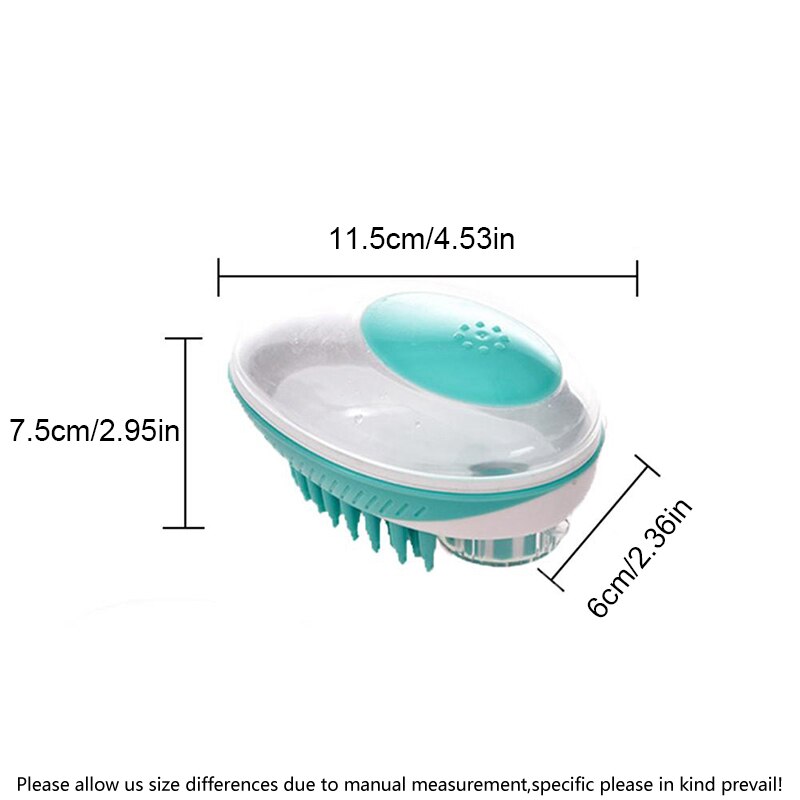 Cepillo para baño de Mascota de silicona suave, peine de SPA para mascotas, cepillo de masaje para perros y gatos, aseo para el cabello, herramienta de limpieza para perros, suministros para mascotas