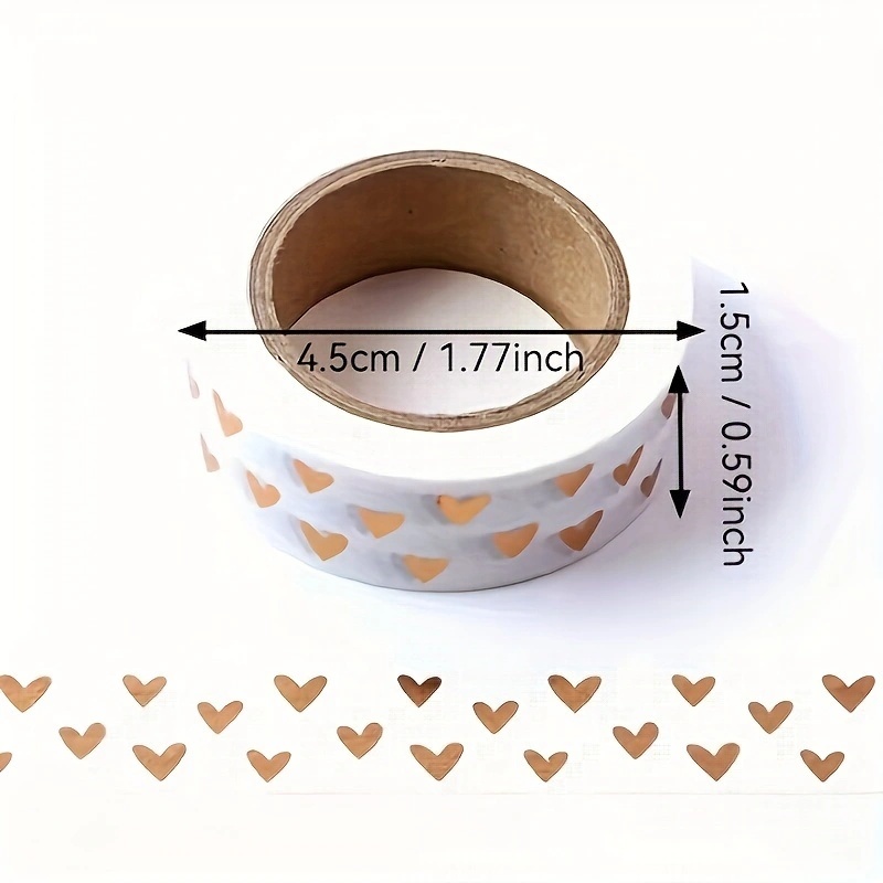 1PC 15mm * 10m Herz Folie Washi Tape Japanischen Kawaii Scrapbooking Werkzeuge Masking Tape Weihnachten Fotoalbum diy Dekorative Bänder