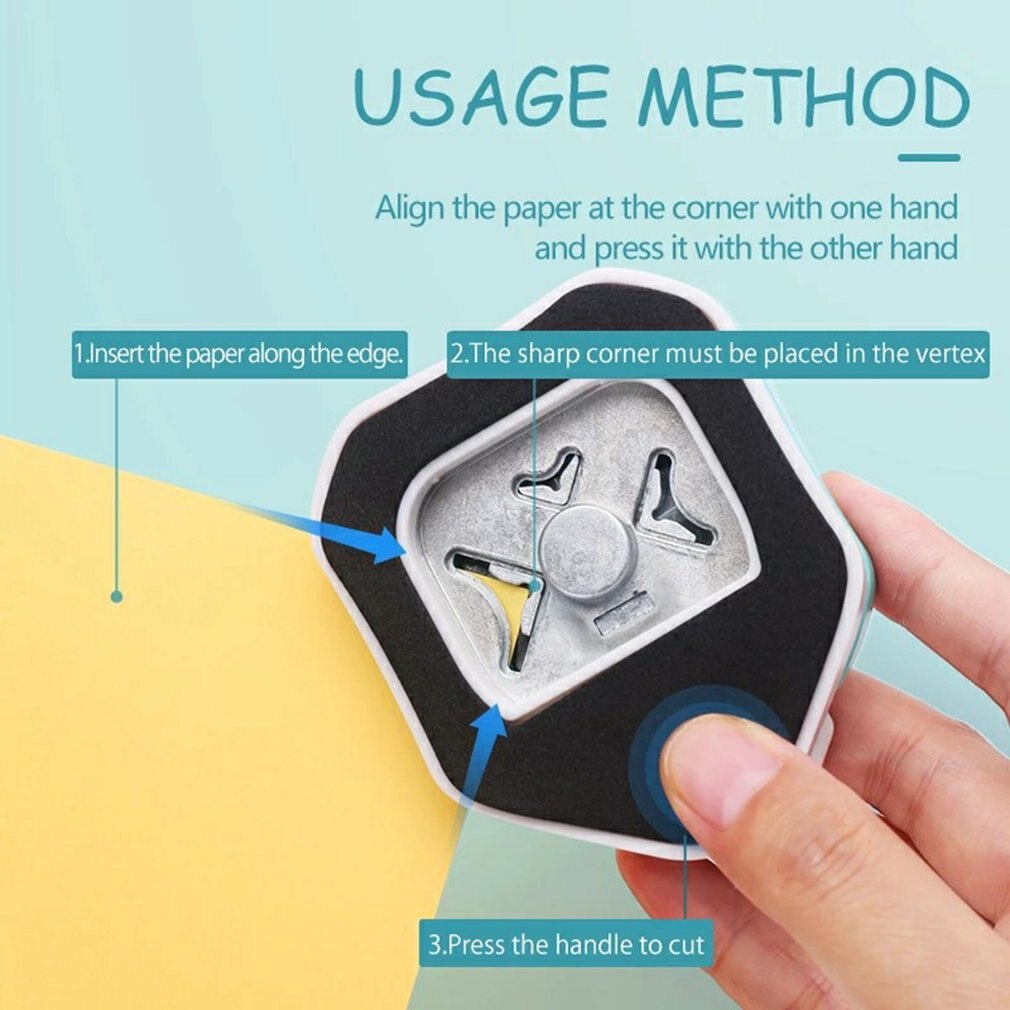 3 In1 Mini Corner Trimmer Corner Durable Rounder Punch Round Corner Trimmer DIY Paper Cutter Card Scrapbooking Punch