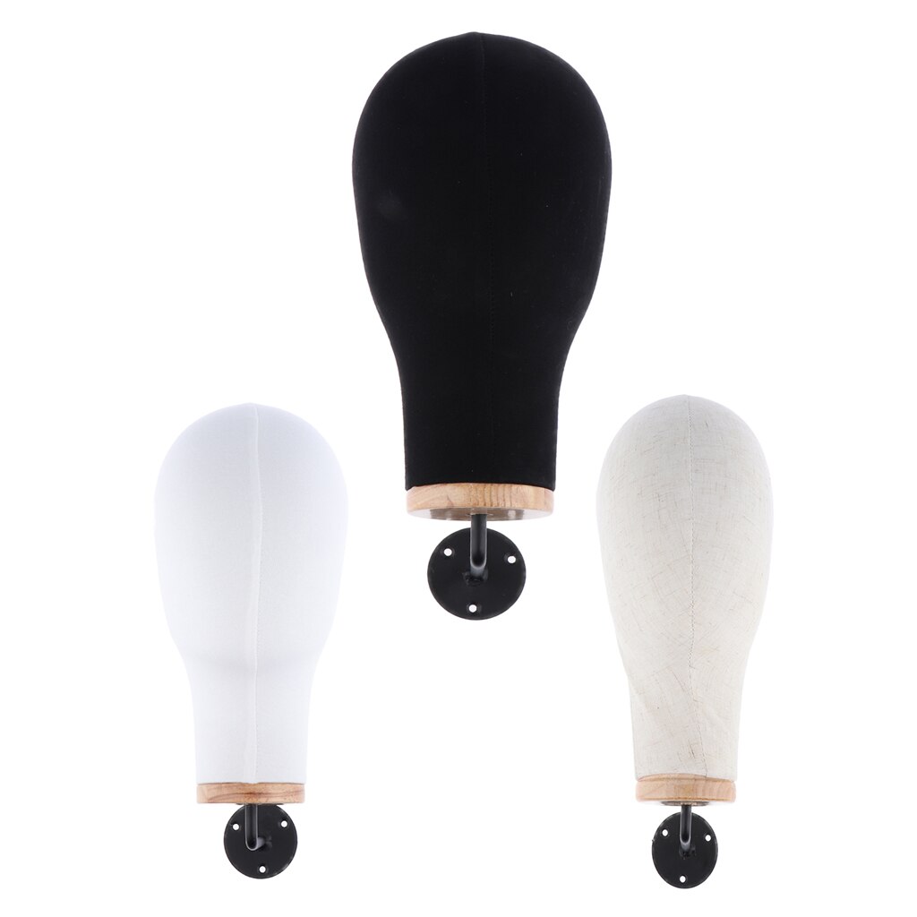 estilo de pelucas para cabezas de maniquí, soporte de exhibición fijo, cabeza de modelo montada en la pared