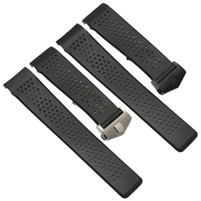 BRETA Rubber Strap FOR GRAND CARRERA/CARRERA Men's Mechanical Watch Accessories Silicone Strap 20 22 24MM