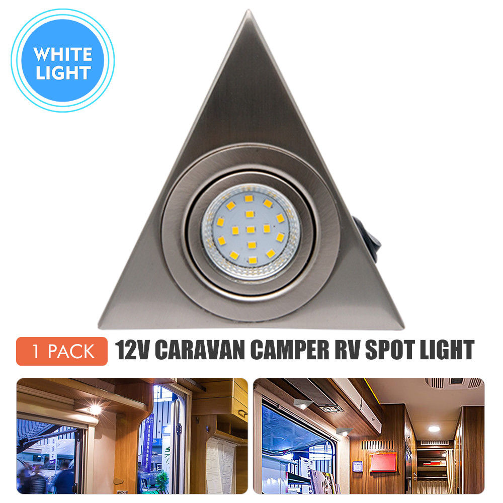 Rv camper 12v interiør leselamp kul hvit 6000k led spolight vanntett taklys for bobil campingvogn bobil