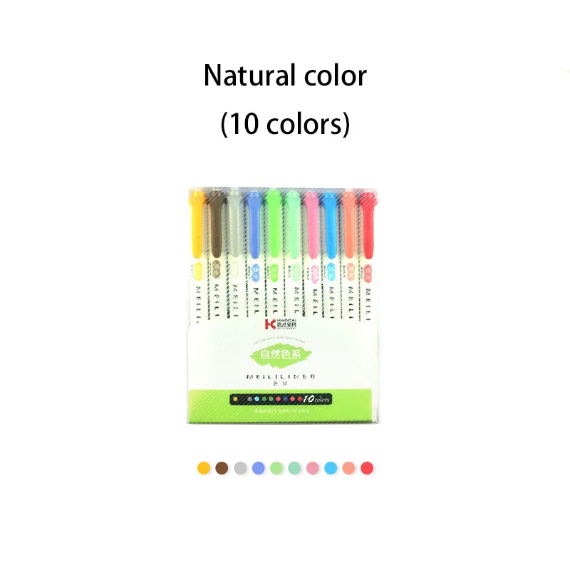 3/5/10/25 Farben Textmarker Pastellmarker Doppelspitze Fluoreszierender Stift für Kunstzeichnungen Kritzeln Markieren Schule Büromaterial: Blau