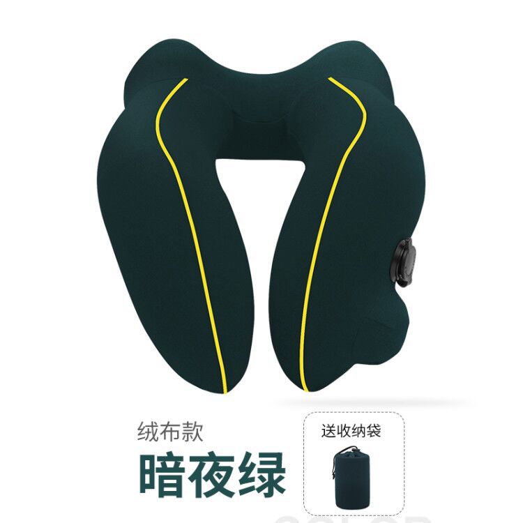 Flugzeug Nacken Kissen Für Schlafen Faltbare Reise Kopfstütze Nacken Bahre Kissen Pads Wohnkultur: Grün