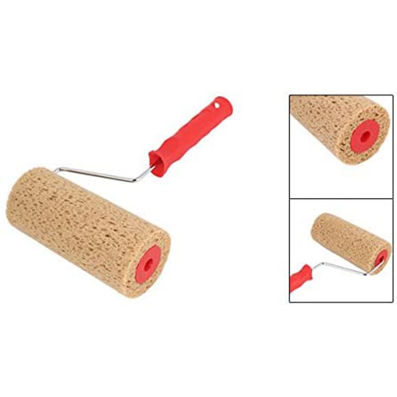 Paint Roller,Home Wall Texture Pattern Decor Tool Plastic Handle Sponge Paint Roller, 7 Inch(M90A)