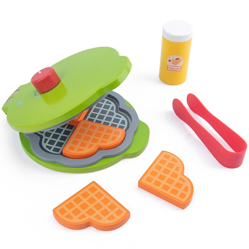 Kids Wooden Pretend Play Sets Simulation Toasters Bread Maker Coffee Machine Blender Baking Kit Game Mixer Kitchen Role Toy